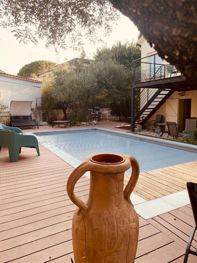Appartement Independant Avec Jardin Et Acces Piscine Nîmes Eksteriør bilde